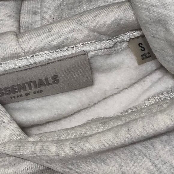 Fear of God Essentials Hoodie Light Heather Grey – Size S – Authentic - Picture 3 of 6